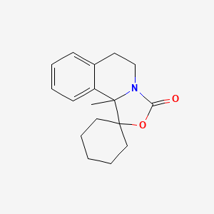 molecular formula C17H21NO2 B2409147 10b-Methylspiro[5,6-dihydro-[1,3]oxazolo[4,3-a]isoquinoline-1,1'-cyclohexane]-3-one CAS No. 447411-22-5