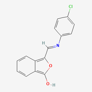 molecular formula C15H10ClNO2 B2409149 3-[(4-氯苯胺)亚甲基]-2-苯并呋喃-1(3H)-酮 CAS No. 477851-36-8