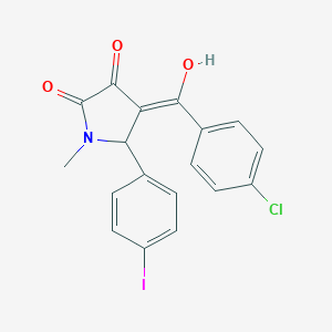 molecular formula C18H13ClINO3 B240916 4-(4-chlorobenzoyl)-3-hydroxy-5-(4-iodophenyl)-1-methyl-1,5-dihydro-2H-pyrrol-2-one 