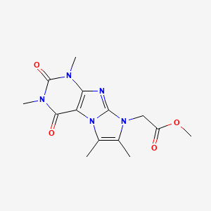 Methyl 2-(2,4,7,8-tetramethyl-1,3-dioxopurino[7,8-a]imidazol-6-yl)acetate