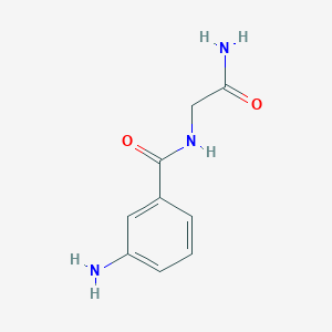 molecular formula C9H11N3O2 B2409179 2-[(3-氨基苯基)甲酰胺基]乙酰胺 CAS No. 840537-64-6