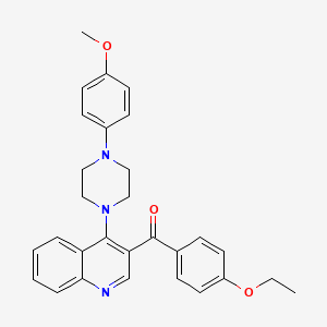 molecular formula C29H29N3O3 B2409182 (4-Ethoxyphenyl)(4-(4-(4-methoxyphenyl)piperazin-1-yl)quinolin-3-yl)methanone CAS No. 872199-67-2
