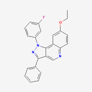 molecular formula C24H18FN3O B2409186 8-乙氧基-1-(3-氟苯基)-3-苯基-1H-吡唑并[4,3-c]喹啉 CAS No. 901044-27-7