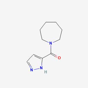molecular formula C10H15N3O B2409188 azepan-1-yl(1H-pyrazol-5-yl)methanone CAS No. 1341123-37-2
