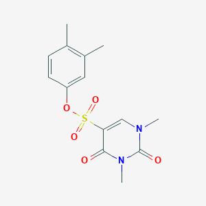 molecular formula C14H16N2O5S B2409192 (3,4-Dimethylphenyl) 1,3-dimethyl-2,4-dioxopyrimidine-5-sulfonate CAS No. 869070-68-8