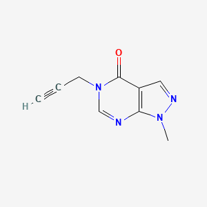 molecular formula C9H8N4O B2409197 1-甲基-5-丙-2-炔基吡唑并[3,4-d]嘧啶-4-酮 CAS No. 1341319-87-6