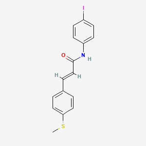molecular formula C16H14INOS B2409226 (E)-N-(4-iodophenyl)-3-(4-methylsulfanylphenyl)prop-2-enamide CAS No. 329058-97-1