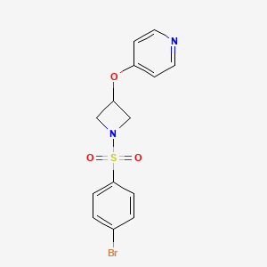 molecular formula C14H13BrN2O3S B2409227 4-[1-(4-Bromophenyl)sulfonylazetidin-3-yl]oxypyridine CAS No. 2380079-53-6