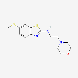 molecular formula C14H19N3OS2 B2409228 6-(methylthio)-N-(2-morpholinoethyl)benzo[d]thiazol-2-amine CAS No. 1204297-12-0