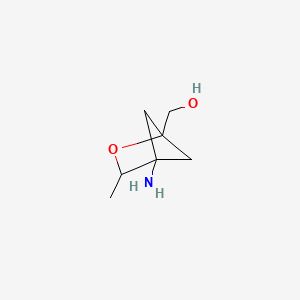 molecular formula C7H13NO2 B2409230 (4-Amino-3-methyl-2-oxabicyclo[2.1.1]hexan-1-yl)methanol CAS No. 2260931-29-9