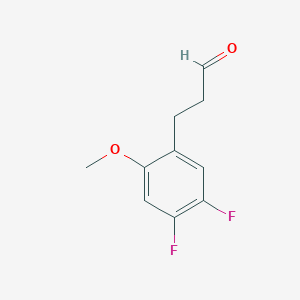 molecular formula C10H10F2O2 B2409231 3-(4,5-Difluoro-2-methoxyphenyl)propanal CAS No. 1379303-33-9