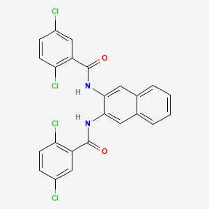 molecular formula C24H14Cl4N2O2 B2409238 Bis(2,5-diclorobenzamida) N,N'-(naftaleno-2,3-diilo) CAS No. 476282-43-6