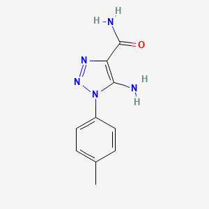 molecular formula C10H11N5O B2409239 5-amino-1-(4-methylphenyl)-1H-1,2,3-triazole-4-carboxamide CAS No. 71924-99-7