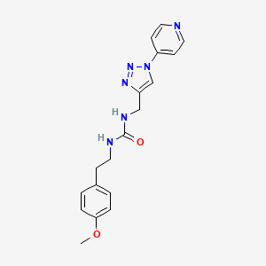 molecular formula C18H20N6O2 B2409242 1-(4-甲氧基苯乙基)-3-((1-(吡啶-4-基)-1H-1,2,3-三唑-4-基)甲基)脲 CAS No. 2034228-45-8