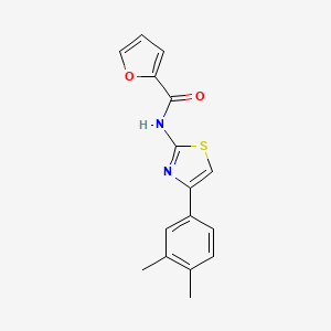 molecular formula C16H14N2O2S B2409243 N-[4-(3,4-dimethylphenyl)-2-thiazolyl]-2-furancarboxamide CAS No. 312604-88-9