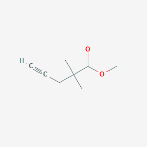 molecular formula C8H12O2 B2409245 Methyl 2,2-dimethylpent-4-ynoate CAS No. 86101-49-7