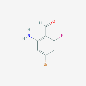 molecular formula C7H5BrFNO B2409249 2-Amino-4-bromo-6-fluorobenzaldehyde CAS No. 1934912-98-7