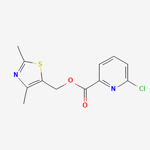molecular formula C12H11ClN2O2S B2409250 (2,4-Dimethyl-1,3-thiazol-5-YL)methyl 6-chloropyridine-2-carboxylate CAS No. 1436304-82-3
