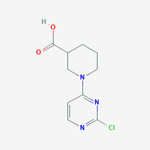 molecular formula C10H12ClN3O2 B2409257 1-(2-Chloropyrimidin-4-yl)piperidine-3-carboxylic acid CAS No. 1245570-05-1