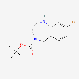molecular formula C14H19BrN2O2 B2409262 Tert-butyl 8-bromo-1,2,3,5-tetrahydro-1,4-benzodiazepine-4-carboxylate CAS No. 2416229-19-9