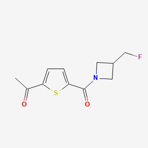 molecular formula C11H12FNO2S B2409277 1-(5-(3-(氟甲基)氮杂环丁烷-1-羰基)噻吩-2-基)乙酮 CAS No. 2034551-59-0
