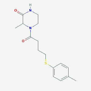 3-Methyl-4-(4-(p-tolylthio)butanoyl)piperazin-2-one