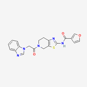 N-(5-(2-(1H-benzo[d]imidazol-1-yl)acetyl)-4,5,6,7-tetrahydrothiazolo[5,4-c]pyridin-2-yl)furan-3-carboxamide