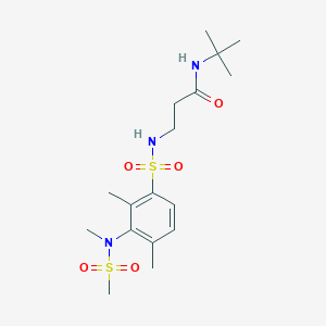 molecular formula C17H29N3O5S2 B240935 N-(tert-butyl)-3-[({2,4-dimethyl-3-[methyl(methylsulfonyl)amino]phenyl}sulfonyl)amino]propanamide 