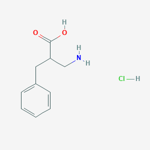 molecular formula C10H14ClNO2 B2409352 3-Amino-2-benzylpropanoic acid hydrochloride CAS No. 1010806-95-7; 1276055-51-6; 26250-89-5; 95598-13-3