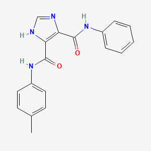 molecular formula C18H16N4O2 B2409419 N4-phenyl-N5-(p-tolyl)-1H-imidazole-4,5-dicarboxamide CAS No. 312755-07-0