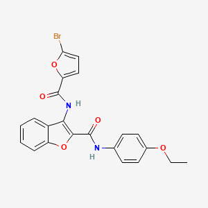 molecular formula C22H17BrN2O5 B2409420 3-(5-bromofuran-2-carboxamido)-N-(4-ethoxyphenyl)benzofuran-2-carboxamide CAS No. 887890-95-1