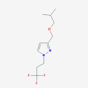 molecular formula C11H17F3N2O B2409427 3-(isobutoxymethyl)-1-(3,3,3-trifluoropropyl)-1H-pyrazole CAS No. 1856077-79-6