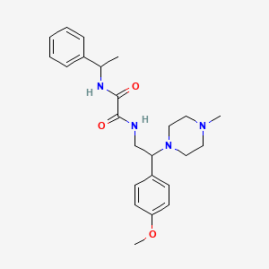 molecular formula C24H32N4O3 B2409433 N1-(2-(4-甲氧基苯基)-2-(4-甲基哌嗪-1-基)乙基)-N2-(1-苯乙基)草酰胺 CAS No. 903255-42-5