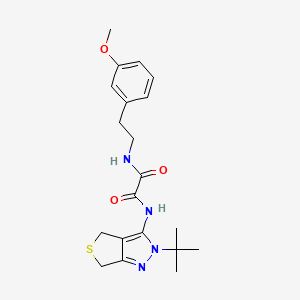 molecular formula C20H26N4O3S B2409449 N'-(2-tert-butyl-4,6-dihydrothieno[3,4-c]pyrazol-3-yl)-N-[2-(3-methoxyphenyl)ethyl]oxamide CAS No. 899994-17-3