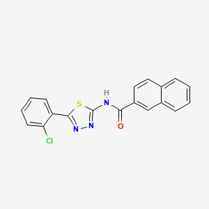molecular formula C19H12ClN3OS B2409450 N-[5-(2-chlorophenyl)-1,3,4-thiadiazol-2-yl]naphthalene-2-carboxamide CAS No. 391863-53-9