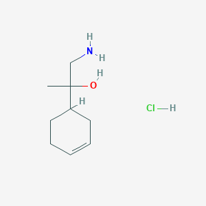 molecular formula C9H18ClNO B2409457 1-氨基-2-环己-3-烯-1-基丙烷-2-醇；盐酸盐 CAS No. 2375262-28-3