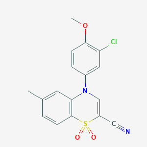 molecular formula C17H13ClN2O3S B2409496 N-cicloheptil-6-isopropil-2-metil-imidazo[2,1-b][1,3]tiazol-5-sulfonamida CAS No. 1226427-45-7