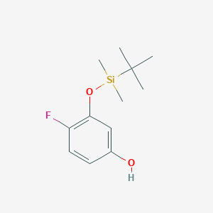 molecular formula C12H19FO2Si B2409504 3-[(叔丁基二甲基甲硅烷基)氧基]-4-氟苯酚 CAS No. 1881329-11-8