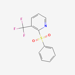 molecular formula C12H8F3NO2S B2409506 2-(Benzenesulfonyl)-3-(trifluoromethyl)pyridine CAS No. 1286329-70-1