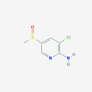 molecular formula C6H7ClN2OS B2409514 3-氯-5-甲磺酰亚氨基吡啶-2-胺 CAS No. 1820673-78-6