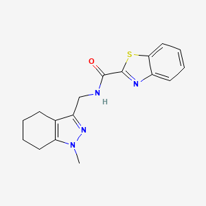 molecular formula C17H18N4OS B2409516 N-((1-甲基-4,5,6,7-四氢-1H-吲唑-3-基)甲基)苯并[d]噻唑-2-甲酰胺 CAS No. 1448037-83-9