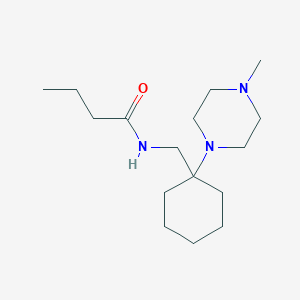 molecular formula C16H31N3O B240952 N-{[1-(4-methyl-1-piperazinyl)cyclohexyl]methyl}butanamide 