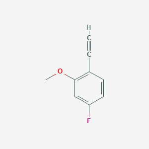 molecular formula C9H7FO B2409526 1-Ethynyl-4-fluoro-2-methoxybenzene CAS No. 2057456-69-4