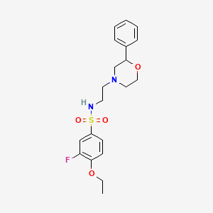 4-ethoxy-3-fluoro-N-(2-(2-phenylmorpholino)ethyl)benzenesulfonamide