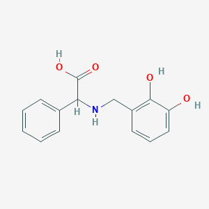 molecular formula C15H15NO4 B2409548 2-{[(2,3-二羟基苯基)甲基]氨基}-2-苯基乙酸 CAS No. 1457525-19-7