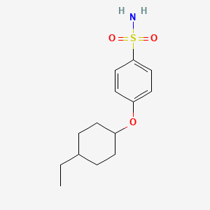 molecular formula C14H21NO3S B2409566 4-[(4-Ethylcyclohexyl)oxy]benzene-1-sulfonamide CAS No. 1491943-88-4