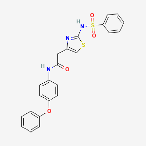N-(4-phenoxyphenyl)-2-(2-(phenylsulfonamido)thiazol-4-yl)acetamide