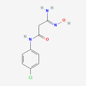 molecular formula C9H10ClN3O2 B2409571 N-(4-Chlorophenyl)-3-(hydroxyamino)-3-iminopropanamide CAS No. 61239-34-7