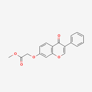 molecular formula C18H14O5 B2409588 2-(4-氧代-3-苯基色满-7-基)氧基乙酸甲酯 CAS No. 449737-90-0