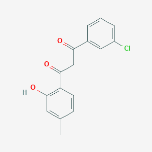 molecular formula C16H13ClO3 B2409592 1-(3-氯苯基)-3-(2-羟基-4-甲基苯基)丙烷-1,3-二酮 CAS No. 1573547-61-1